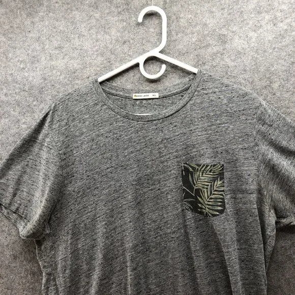 Marine Layer T Shirt Mens M/L Gray Short Sleeve Crewneck Pocket Tee Heather - Picture 3 of 8
